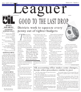 Aug/Sept 2003 Leaguer