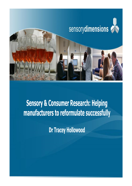 Sensory & Consumer Research