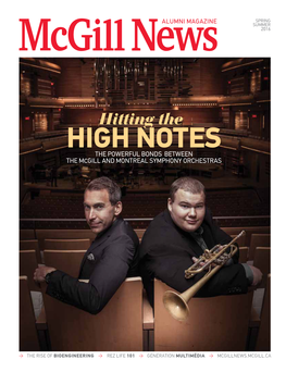 High Notes the Powerful Bonds Between the Mcgill and Montreal Symphony Orchestras