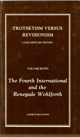 The Fourth International and the Renegade Wohlforth