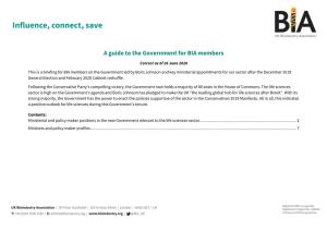 A Guide to the Government for BIA Members