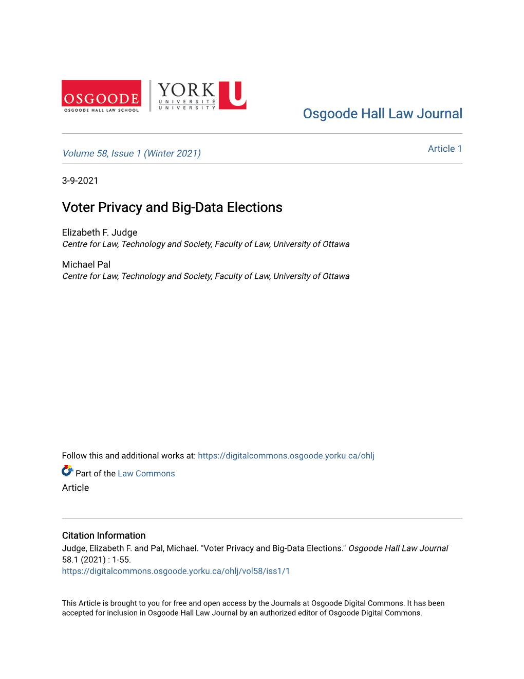 Voter Privacy and Big-Data Elections