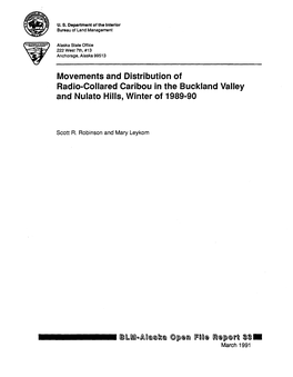 Movements and Distribution of Radio-Collared Caribou in the Buckland Valley and Nulato Hills, Winter of 1989-90