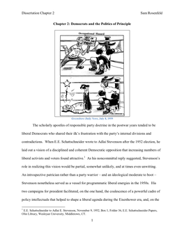 Dissertation Chapter 2 Sam Rosenfeld 1 Chapter 2: Democrats and The