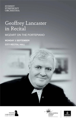 Geoffrey Lancaster in Recital MOZART on the FORTEPIANO