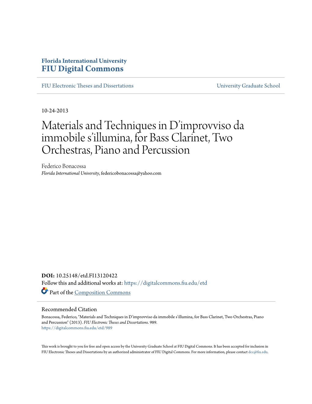 Materials and Techniques in D'improvviso Da Immobile S'illumina