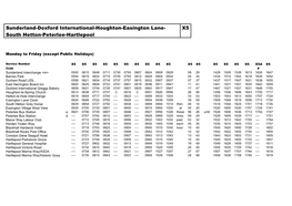 Sunderland-Doxford International-Houghton-Easington Lane- X5 South Hetton-Peterlee-Hartlepool