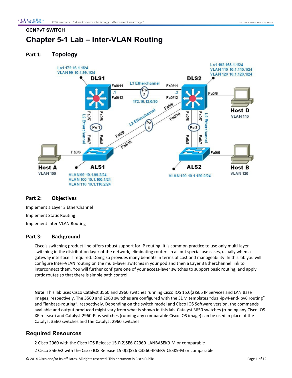 Ccnpv7 SWITCH: Lab 5-1 Inter-VLAN Routing