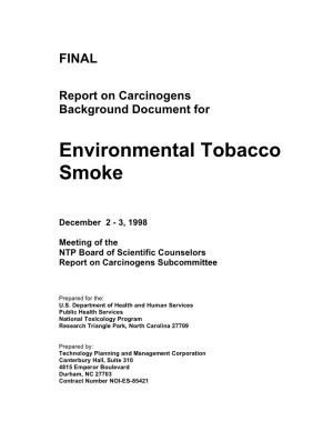Roc Background Document: Tobacco Smoking