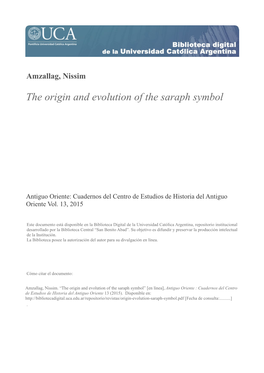 The Origin and Evolution of the Saraph Symbol