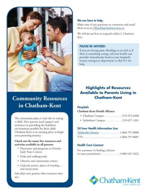 Community Resources in Chatham-Kent 2