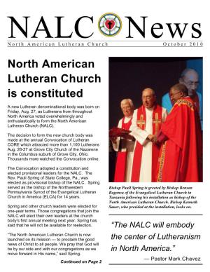 North American Lutheran Church Is Constituted