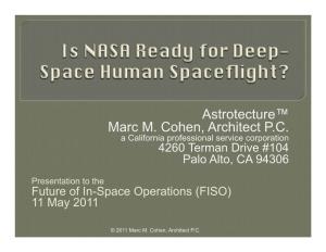 Astrotecture™ Marc M. Cohen, Architect P.C. a California Professional Service Corporation 4260 Terman Drive #104 Palo Alto, CA 94306