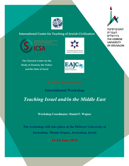 Teaching Israel And/In the Middle East