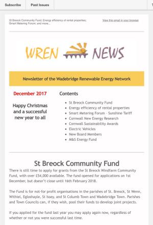 St Breock Community Fund; Energy Efﬁciency of Rental Properties; View This Email in Your Browser Smart Metering Forum; and More