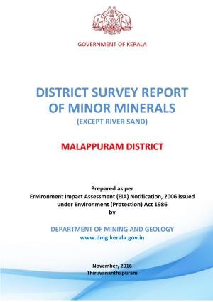 District Survey Report of Minor Minerals Malappuram District