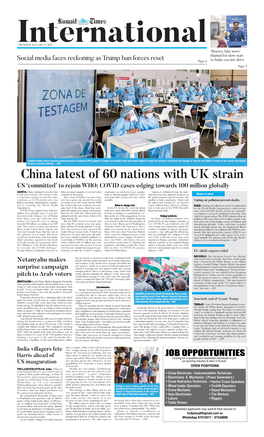 China Latest of 60 Nations with UK Strain