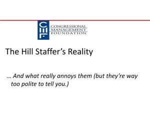 The Hill Staffer's Reality