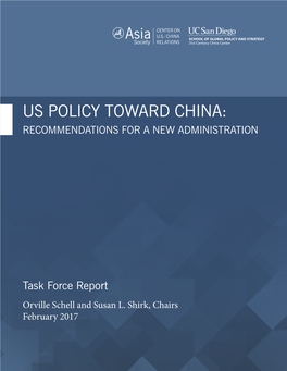 Us Policy Toward China: Recommendations for a New Administration