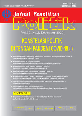 Konstelasi Politik Di Tengah Pandemi Covid-19 (I)