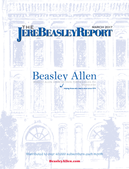Jere Beasley Report Highway and Auto Safety, the Owner/Oper- Ments of Commercial Motor Vehicles and (December 2016)