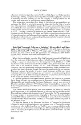 180 Why Storm-Petrel Diversity in the Eastern Pacific Is So High. Spear and Ainley Speculate That the Age, Stability, and Physic