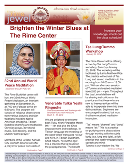 Brighten the Winter Blues at the Rime Center Tsa