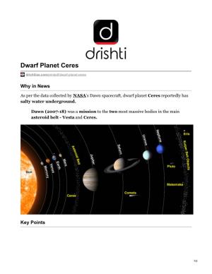 Dwarf Planet Ceres