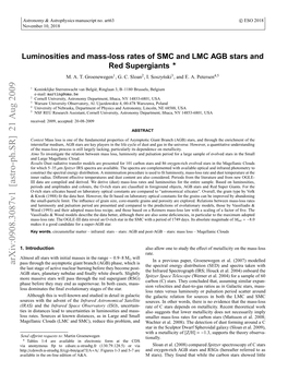 Luminosities and Mass-Loss Rates of SMC and LMC AGB Stars and Red Supergiants Dependence of Mass Loss on Metallicity, the Amount of Dust Pro- PAH Emission1