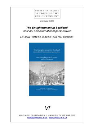 The Enlightenment in Scotland National and International Perspectives