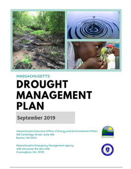 Massachusetts Drought Management Plan 2019 Page 1