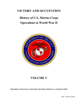 History of the US Marine Corps in WWII Vol V