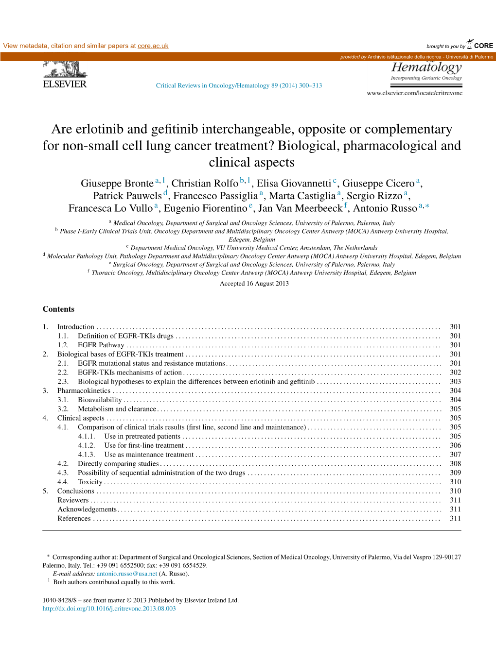 Are Erlotinib and Gefitinib Interchangeable, Opposite