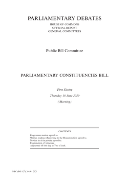 Parliamentary Debates House of Commons Official Report General Committees