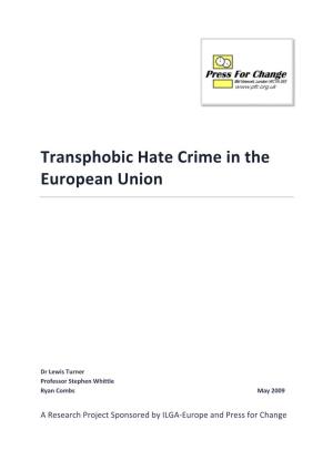 Transphobic Hate Crime in the European Union