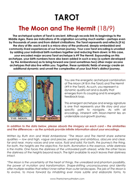 TAROT the Moon and the Hermit