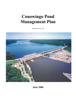 Conowingo Pond Management Plan