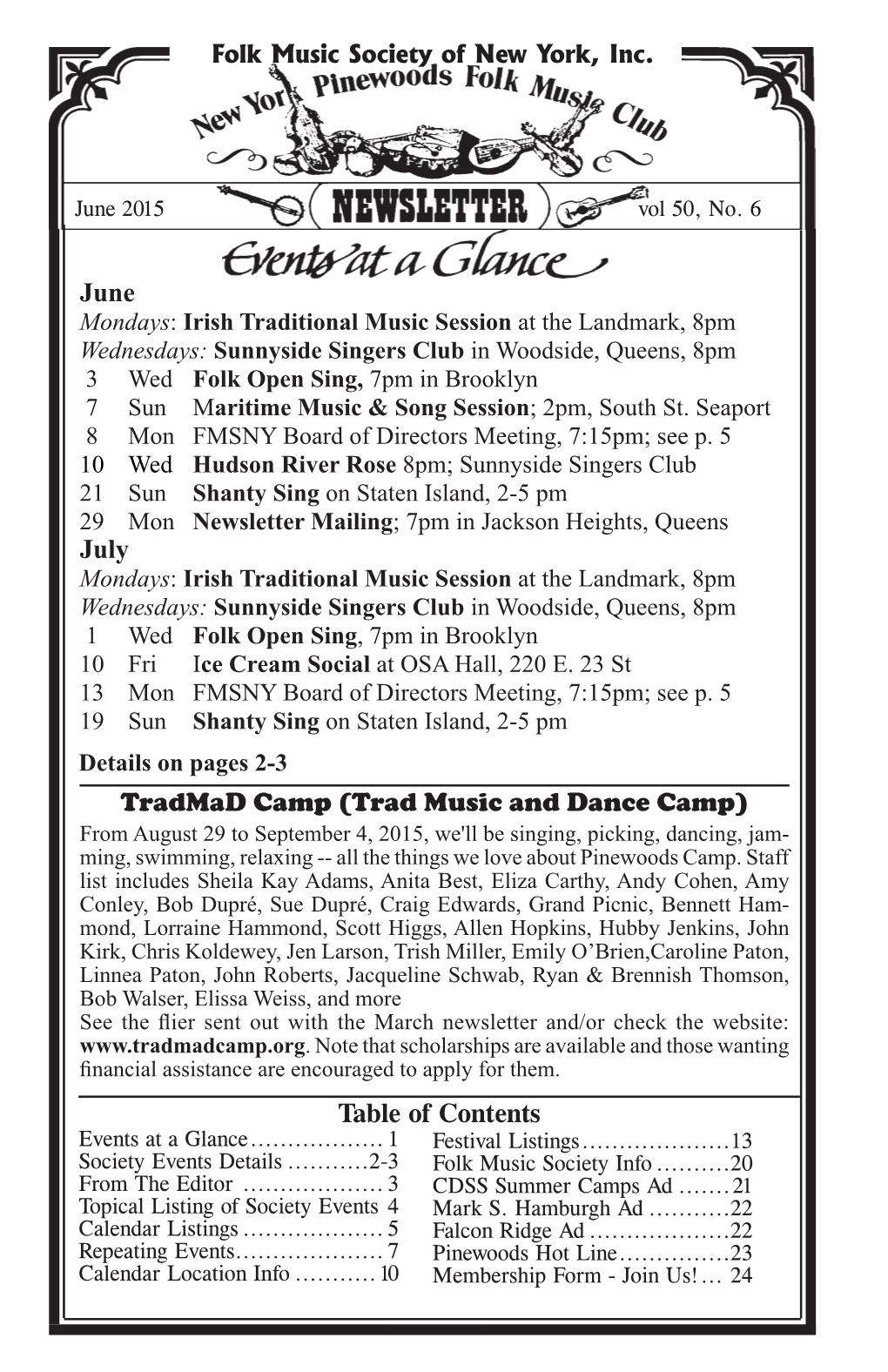 Trad Music and Dance Camp