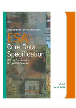 ESA Data Specifications Development Plan (Revised) Version 1.1; May 2001