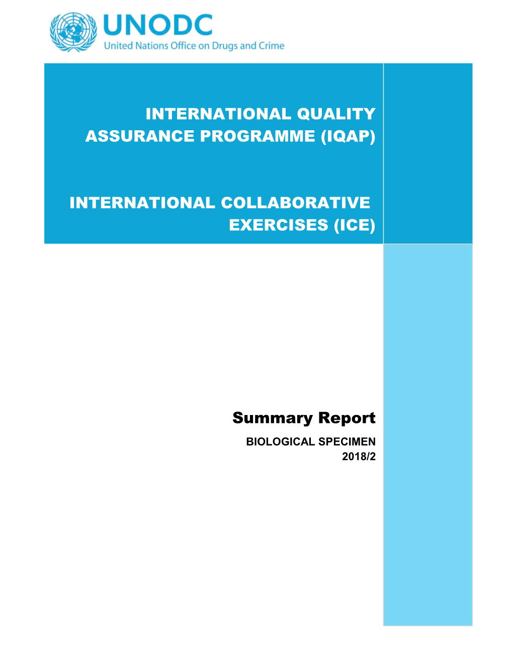 INTERNATIONAL QUALITY ASSURANCE PROGRAMME (IQAP) INTERNATIONAL COLLABORATIVE EXERCISES (ICE) Summary Report