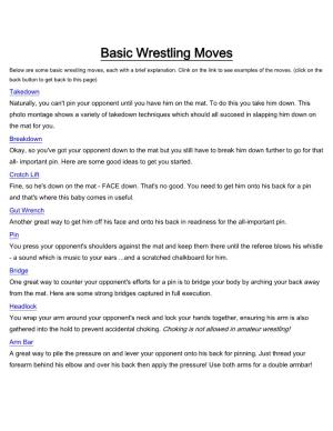 Basic Wrestling Moves