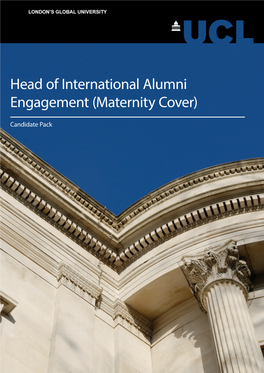 Head of International Alumni Engagement (Maternity Cover)