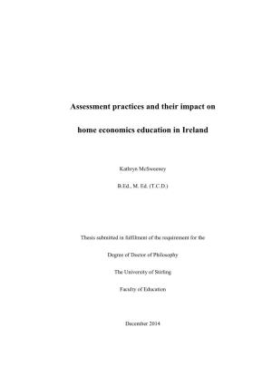 Assessment Practices and Their Impact on Home Economics Education In