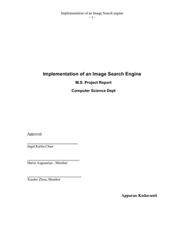 Implementation of an Image Search Engine - 1