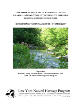 Inventory, Classification and Description of Riparian Natural