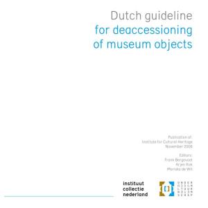Dutch Guideline for Deaccessioning of Museum Objects