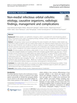 Non-Medial Infectious Orbital Cellulitis