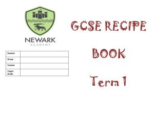 GCSE RECIPE BOOK Term 1