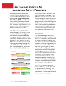Appendix of Selected Air Navigation Service Providers