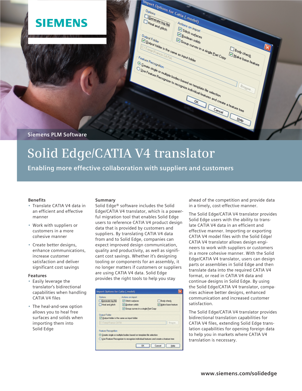 Solid Edge/CATIA Translator Fact Sheet